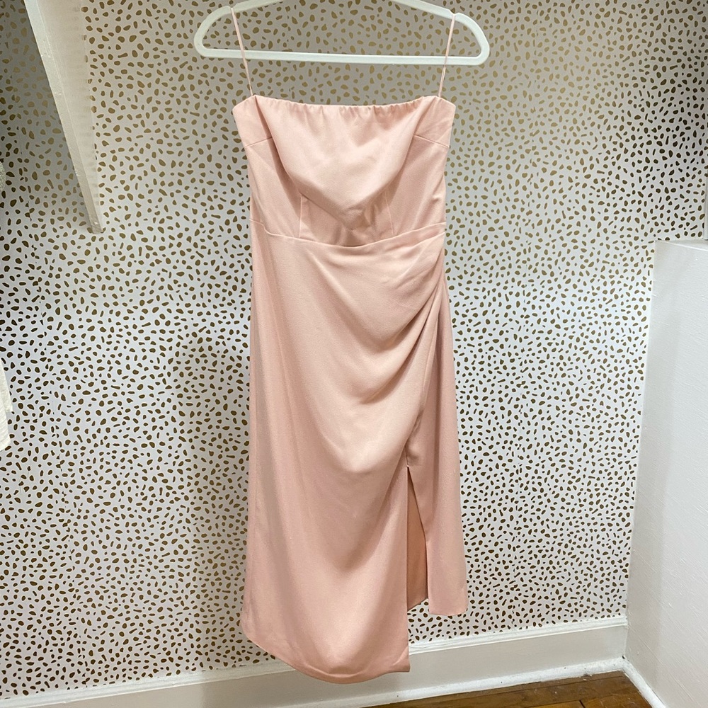 CUSHNIE Strapless pink dress (Size 8)